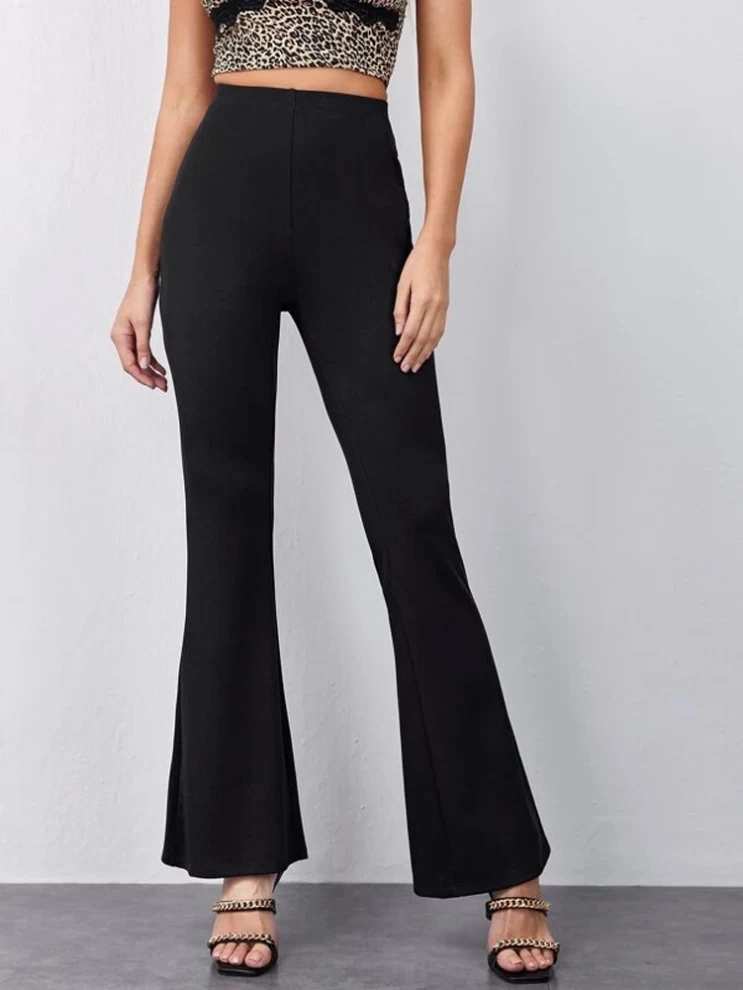 SHEIN Modely Plus High Waist Belted Split Hem Pants